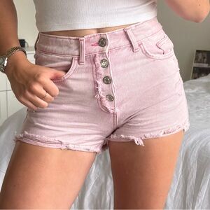 Zara kids pink jean shorts children’s size 11-12